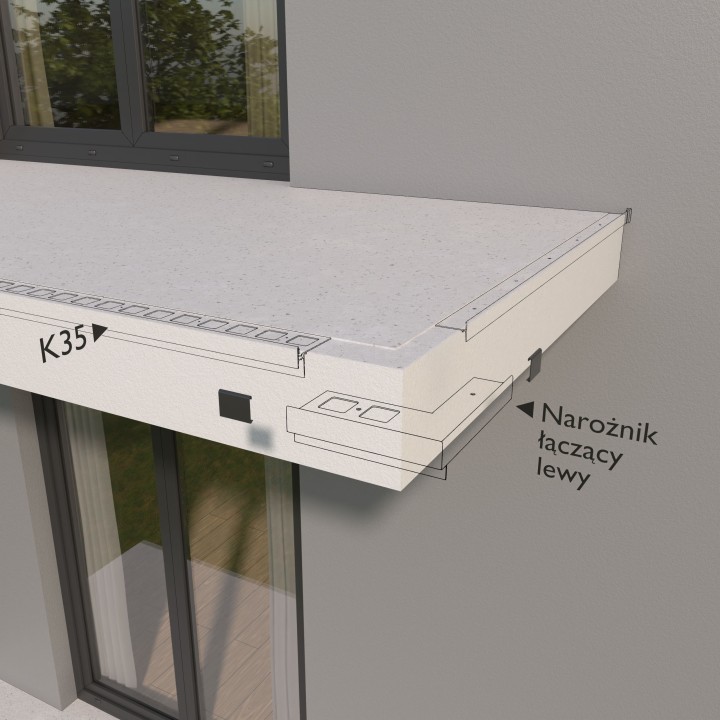 LK35/LK35B Tropfkantenclip