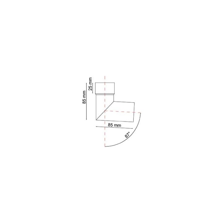 R50 87 40 mm Ø Versatzbogen für Fallrohr