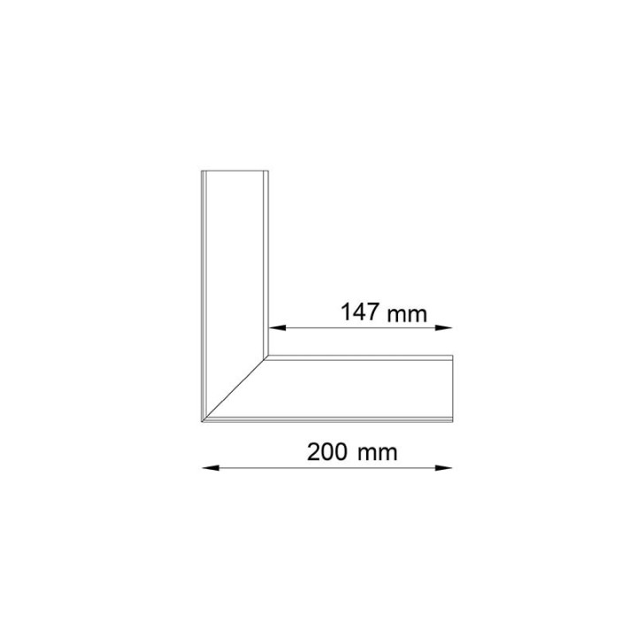 R50 90° Innenwinkel für Rinne