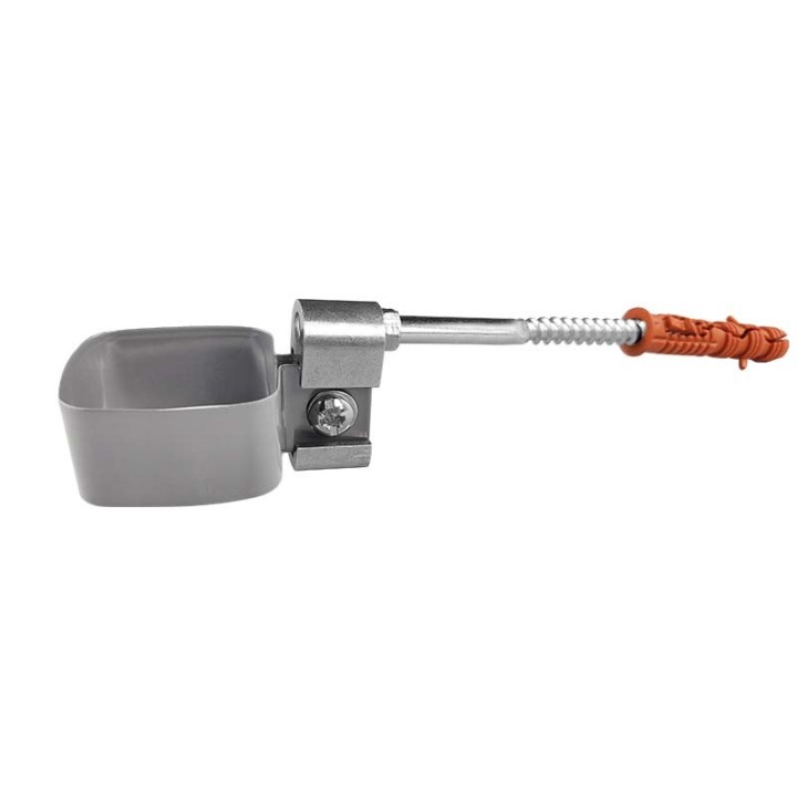 RK65 45x45 mm Fallrohrschelle mit 12 cm Gewindestift