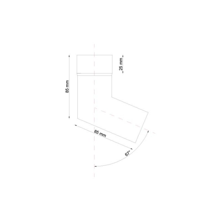 RK65 67 45x45 mm Versatzbogen