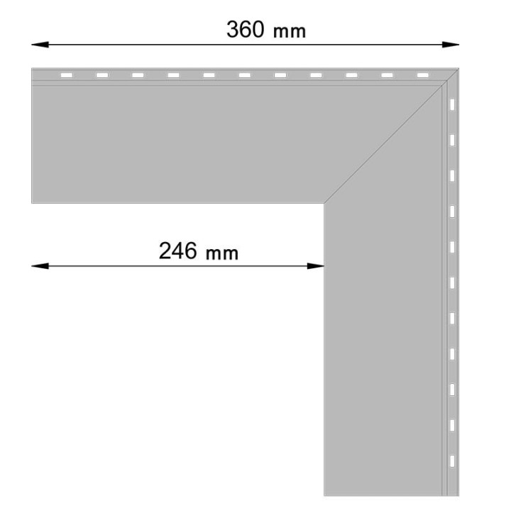 SW 90 MAXI Stufenkanten-Außenecke