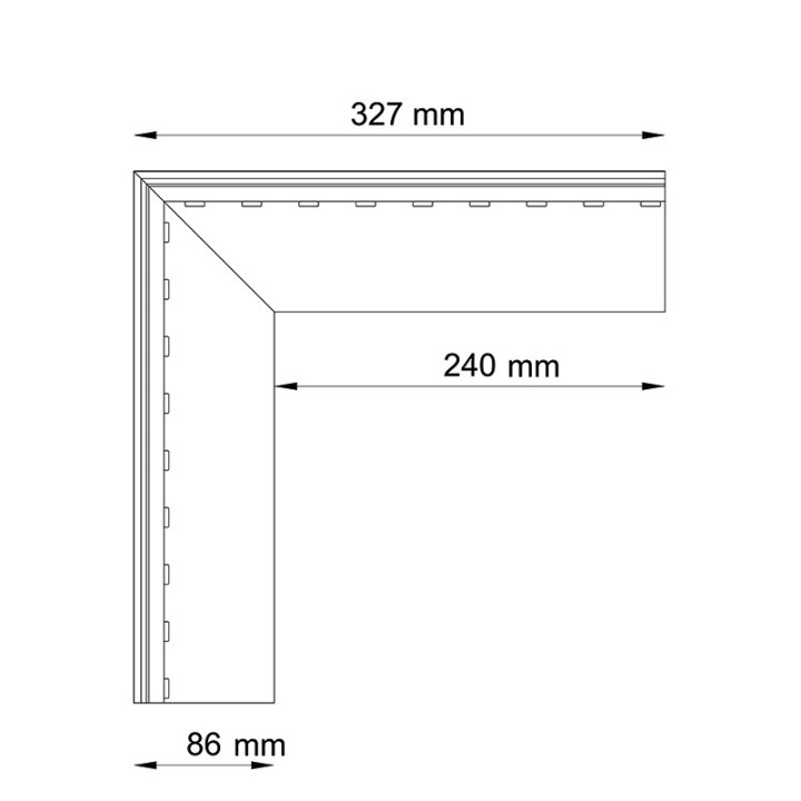 V LED 90 Treppenkantenprofil-Außenecke