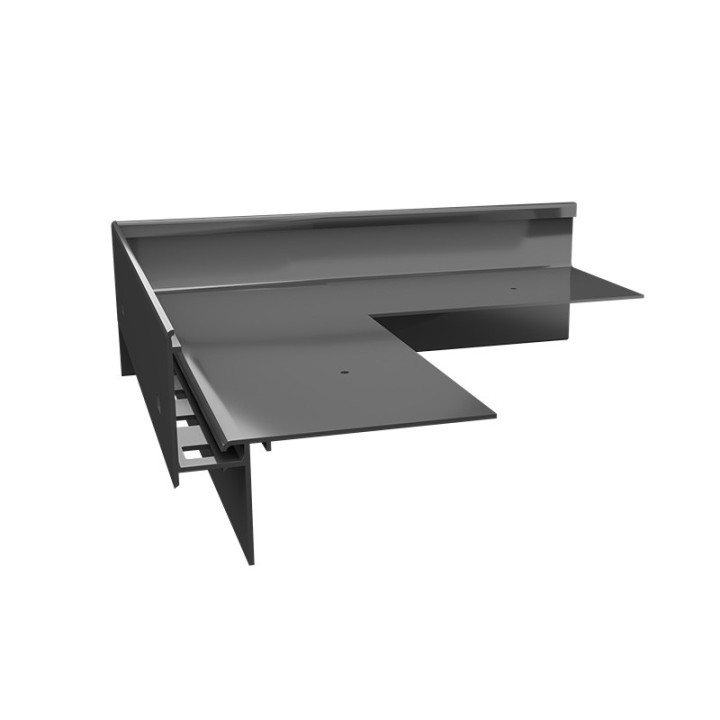 W35 PLUS/W35B 90 Tropfkanten-Adaptereck, rechts, außen