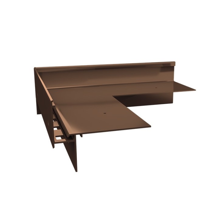 W35 PLUS/W35B 90 Tropfkanten-Adaptereck, rechts, außen