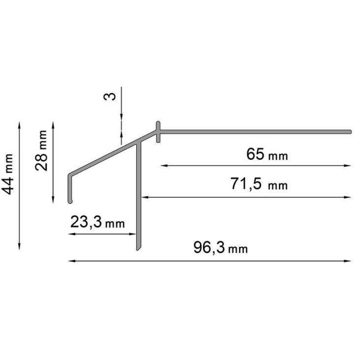 K10R Tropfkantenprofil für Harzböden