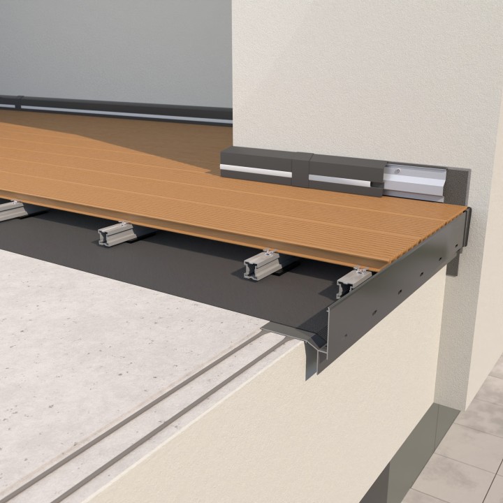 W60 Tropfkantenprofil für 2 cm Platten oder Holzdielen