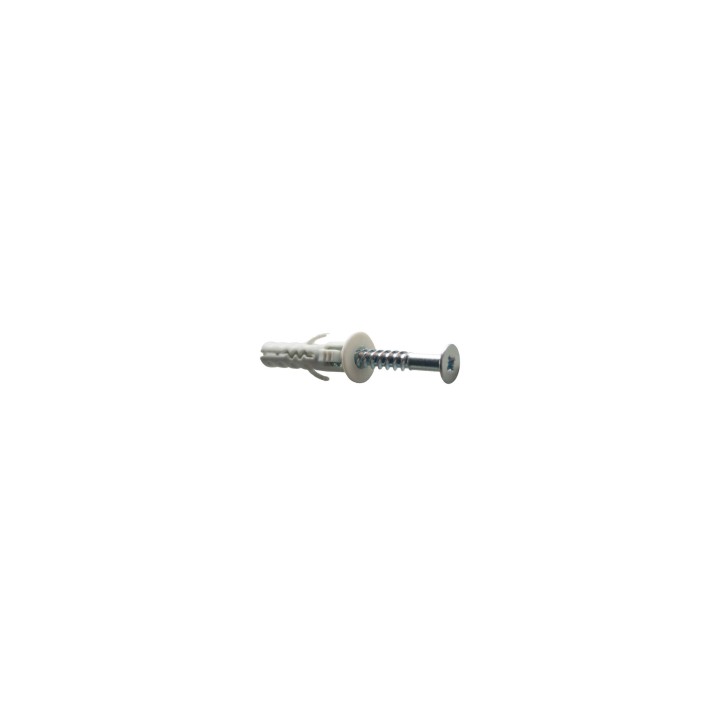 Kunststoffdübel mit 8x40 mm Flachkopfschraube